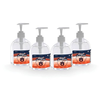 NCAA Auburn Tigers 16oz Pump Top Hand Sanitizer - 4pk