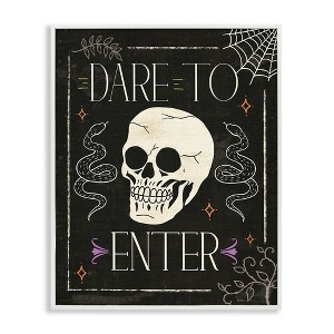 Stupell Industries Dare To Enter Phrase Black Framed Giclee Art - 1 of 4