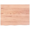vidaXL Table Top Light Brown 31.5"x23.6"x(0.8"-1.6") Treated Solid Wood Oak - 3 of 4