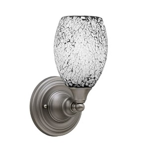 Toltec Lighting Any 1 - Light Sconce in  Brushed Nickel with 5" Black Fusion Shade - 1 of 1