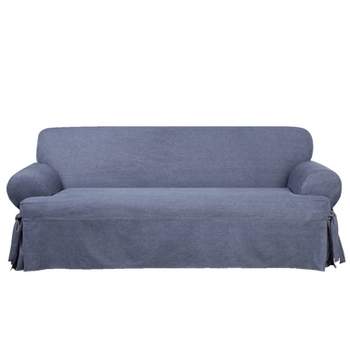 Authentic Denim Sofa Slipcover Indigo - Sure Fit : Target