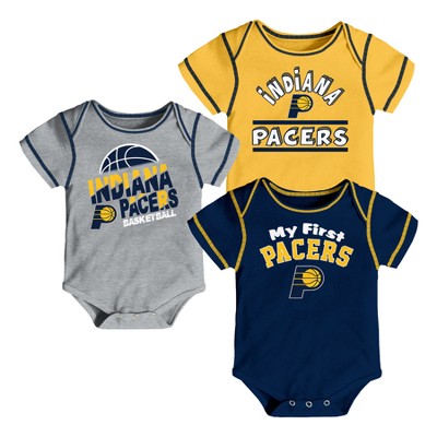 NBA Indiana Pacers Baby Boys' Rookie 3pk Body Suit Set 3-6M