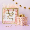 Large Happy You Day Watercolor Gift Bag - Spritz™: Multicolor Birthday Typography, 15"x15"x8" - 2 of 3
