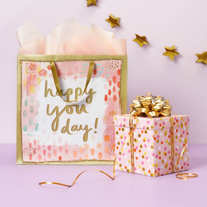Large Happy You Day Watercolor Gift Bag - Spritz&#8482;, 2 of 4