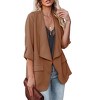 Clearlove Womens Blazer Jackets Roll Up Long Sleeve Open Front Loose Business Casual Coats with Pockets - 4 of 4