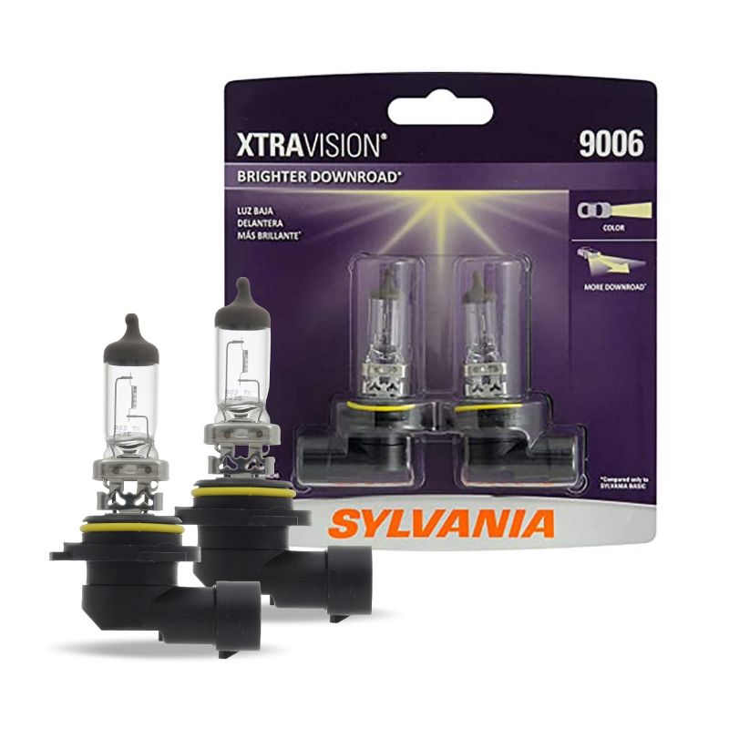 SYLVANIA 9006 XtraVision Halogen Headlight Bulb, (Contains 2 Bulbs), 1 of 3