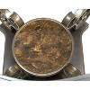 Spassway Vintage 26"W x 26"D x 24"H 2-tier Tempered Glass Side Table End Table with Metal Legs for Living Room - 3 of 4