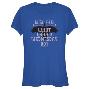 Juniors Womens Wednesday WWWD What Would Wednesday Do T-Shirt - 1 of 4