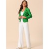 INSPIRE CHIC Women's Business Casual Open Front Fully Lined Crop Suit Jacket - 4 of 4