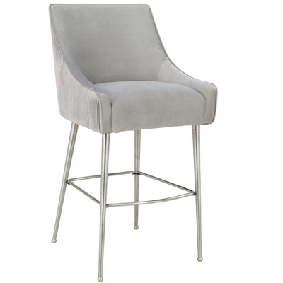 Beatrix Pleated Velvet Upholstered Stool