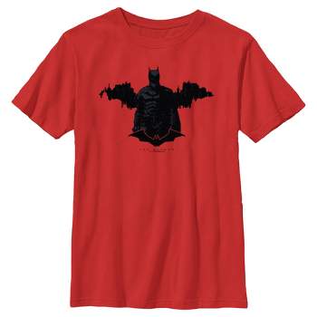Girl's The Batman Gotham Silhouette T-shirt - Red - Large : Target