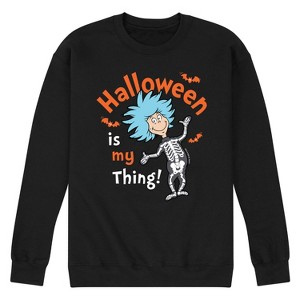 Men's - Dr. Seuss - Halloween Is My Thing Graphic Fleece Sweatshirt - 1 of 4