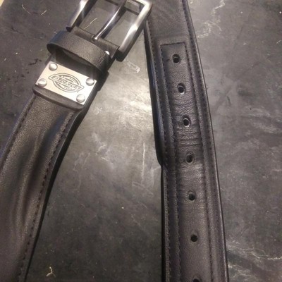 Genuine Dickies Men's 38 mm Industrial Strength Black Leather Belt