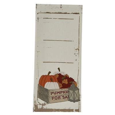 Park Designs Crate And Pumpkins Printed & Embroidered Dishtowel Set of 2