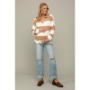 PinkBlush Light Blue Open Knee Relaxed Straight Leg Maternity Jeans - 3 of 4