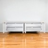 Modern 70.87" TV Stand for 80 Inch TVs, Storage Cabinet with 4 Doors, Particle Board Media Console for Living Room or Bedroom - 4 of 4