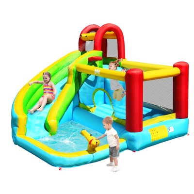 Costway Inflatable Kids Water Slide Jumper Bounce House Splash Water Pool Without Blower