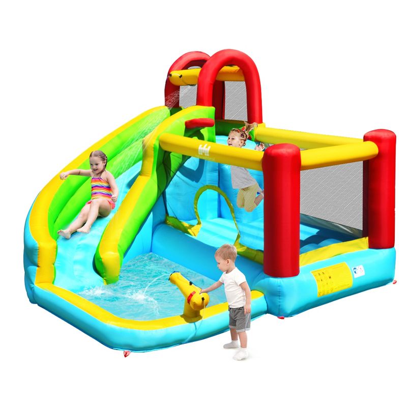 Costway Inflatable Kids Water Slide Jumper Bounce House Splash Water Pool Without Blower, 1 of 11