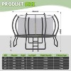 AMERLIFE Outdoor Trampoline with Enclosure Net and Ladder, Recreational Trampolines for Kids and Adults - 2 of 4