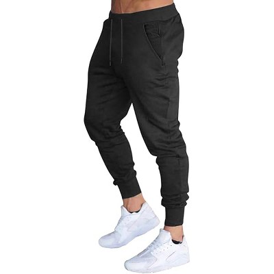 Lomsoe Men's Slim Joggers Workout Pants for Gym Running and Bodybuilding Athletic Bottom Sweatpants with Deep Pockets