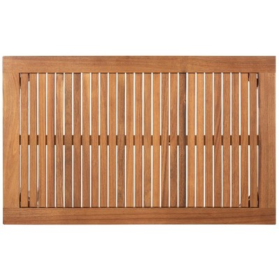 Carson 4-Piece Natural Acacia Outdoor Set with Navy Cushions