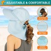 SUN CUBE Womens Sun Hat Neck Flap Cover, UV Protection Wide Brim Fishing Hiking Hat, Ponytail Foldable Summer Beach Outdoor - 3 of 4