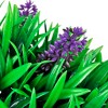 vidaXL Artificial Plant Set of 2 Green & Purple Polyethylene Medium - 3 of 3