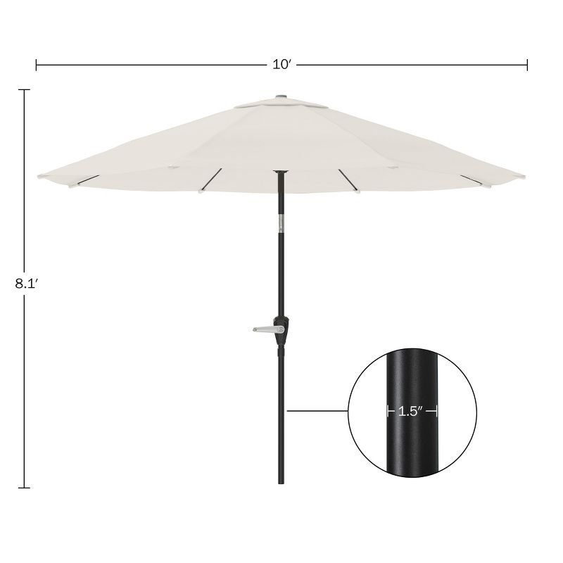 Nature Spring Auto-Tilt Patio Umbrella - 10-Foot, Tan, 2 of 10