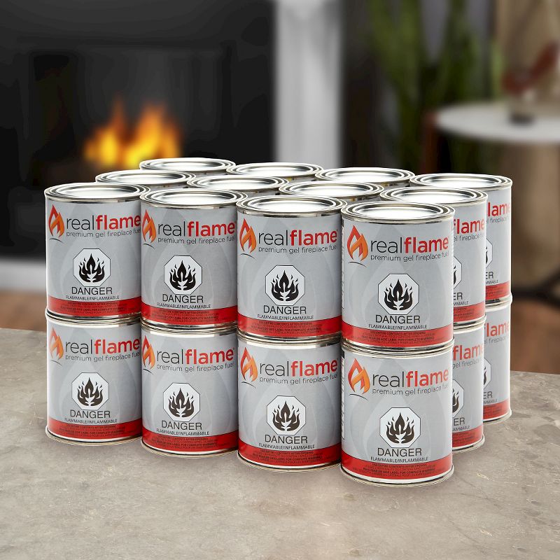 Real Flame 13oz 24pk Premium Gel Fuel Cans, 1 of 4