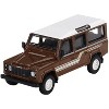 1985 Land Rover Defender 110 County Station Wagon Russet Brown with White Top Limited Edition 1/64 Diecast Model Car by Mini GT - image 3 of 4