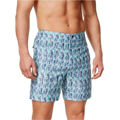 Calvin Klein Mens Vintage Geometric Swim Bottom Board Shorts