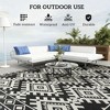 Airsurfer Large Black and White Outdoor Rug Stylish Beach Picnic Rug Portable Flooring Accent for Beach and Outdoor Activities - 4 of 4