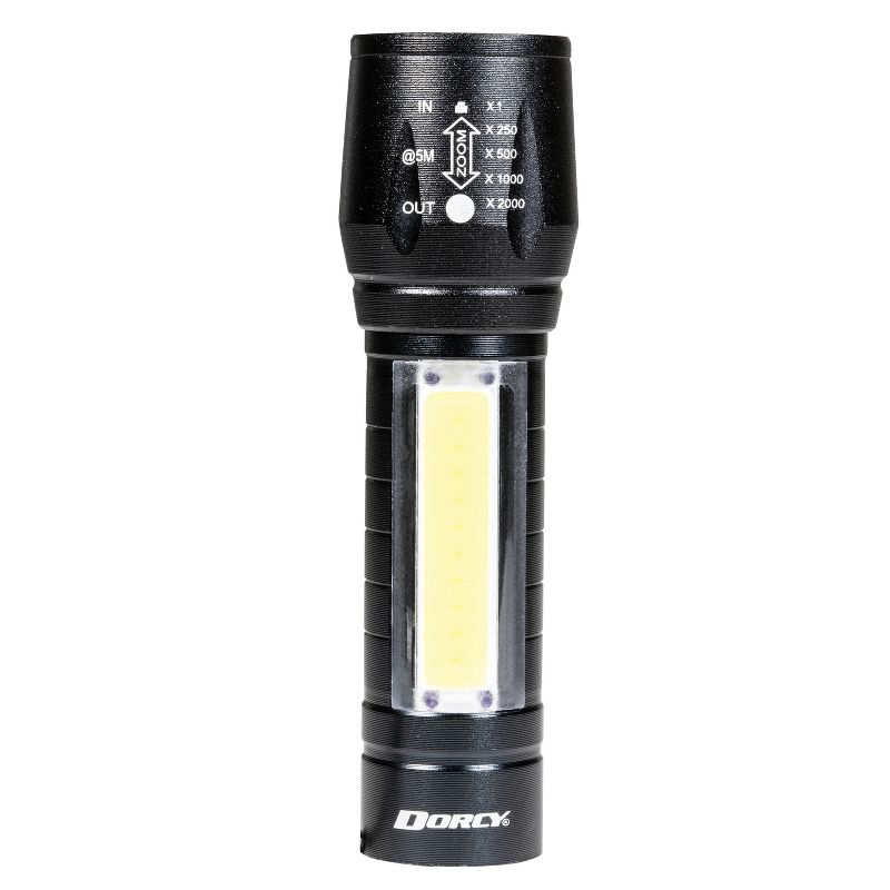 Dorcy® 100-Lumen Ultra HD Aluminum LED Rechargeable Flashlight with Area Light, 3 of 11