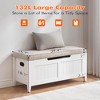 Upholstered Storage Trunk with 2 Safety Hinges, Storage Bench, Flip-Top Toy Chest, Shoe Bench 15.7 x 39.4 x 18.1 Inches Storage Chest for Entryway - 3 of 4