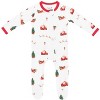 Kyte Baby Zippered Footie in Santa Sleigh - 2 of 4