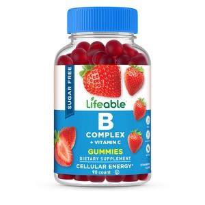 Lifeable - Sugar Free - B Complex + Vitamin C - Adult - 90 Gummies - 1 of 2