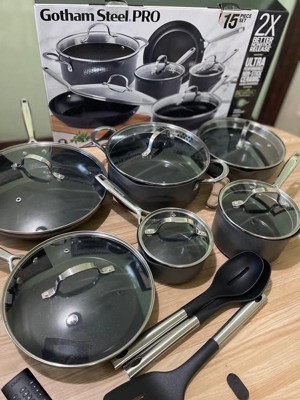 Gotham Steel Pro Hard Anodized 13 Piece Nonstick Cookware Set : Target