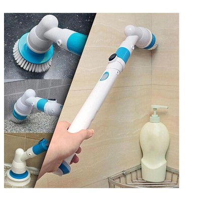 Extendable Cordless Power Scrubber with Synthetic Brushes