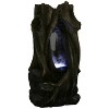 Sunnydaze 32"H Electric Polyresin Mystical Waterfall Tree Trunk Outdoor Water Fountain with LED Lights - image 3 of 4