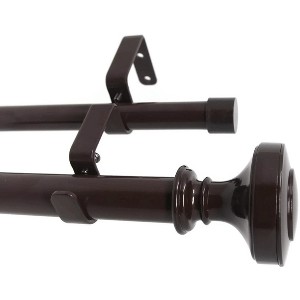 Urbanest Semplice Manhattan 1-inch 3-4 -inch Double Drapery Curtain Window Rod Set - 1 of 4