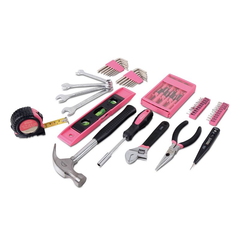 Apollo Tools 53pc DT9773P Household Tool Kit with Tool Box Pink, 3 of 6