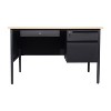 Flash Furniture Cambridge Commercial Grade Single Pedestal Desk with Locking Drawers and Metal Frame - 3 of 4