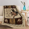 Horse Print Design Blanket, made of soft, skin-friendly wool blend for warmth. The perfect gift for equestrian enthusiasts. - 2 of 4