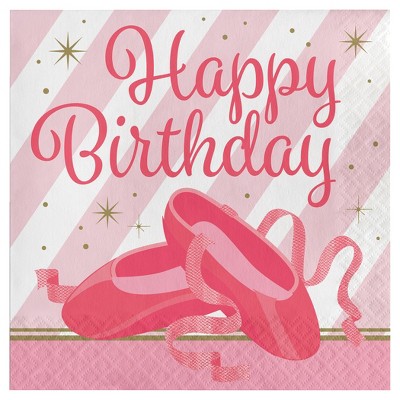 16ct Ballet Birthday Napkins