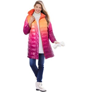 Woman Within Long Packable Puffer Jacket - 1 of 4