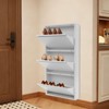 YIYIBYUS Wall Mounted & No-Assembly Metal Shoe Cabinet for Entryway, Holds 9 Pair Shoes, White - 2 of 4