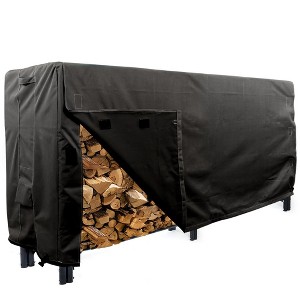 KHOMO GEAR Log Rack Cover – Heavy-Duty Waterproof Firewood Cover for Outdoor Log Storage – Durable, Weatherproof Firewood Rack Protector – Black - 1 of 1