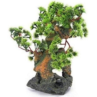 Penn-Plax Bonsai Tree on Rocks Aquarium Decor - Style 2