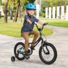 Costway 12"/14"/16"/18" Kids Training Bike with Removable Training Wheels Pneumatic Tires Navy/Black - 2 of 4