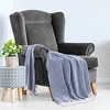 Americanflat Throw Blanket for Couch in Blue and White Herringbone 50" x 60" - All Seasons Lightweight Cozy Soft Blankets & Throws for Bed and Sofa - 2 of 4
